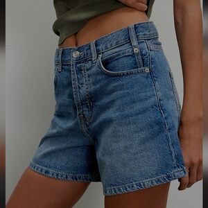 We The Free Tippi Denim Shorts Hi Rise Relaxed Fit Retro-inspired Sz. 28
